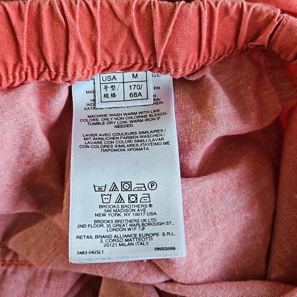Brooks Brothers Women's Cotton Lightweight Pull On‎ Drawstring Waist Pants Sz M - Picture 13 of 15